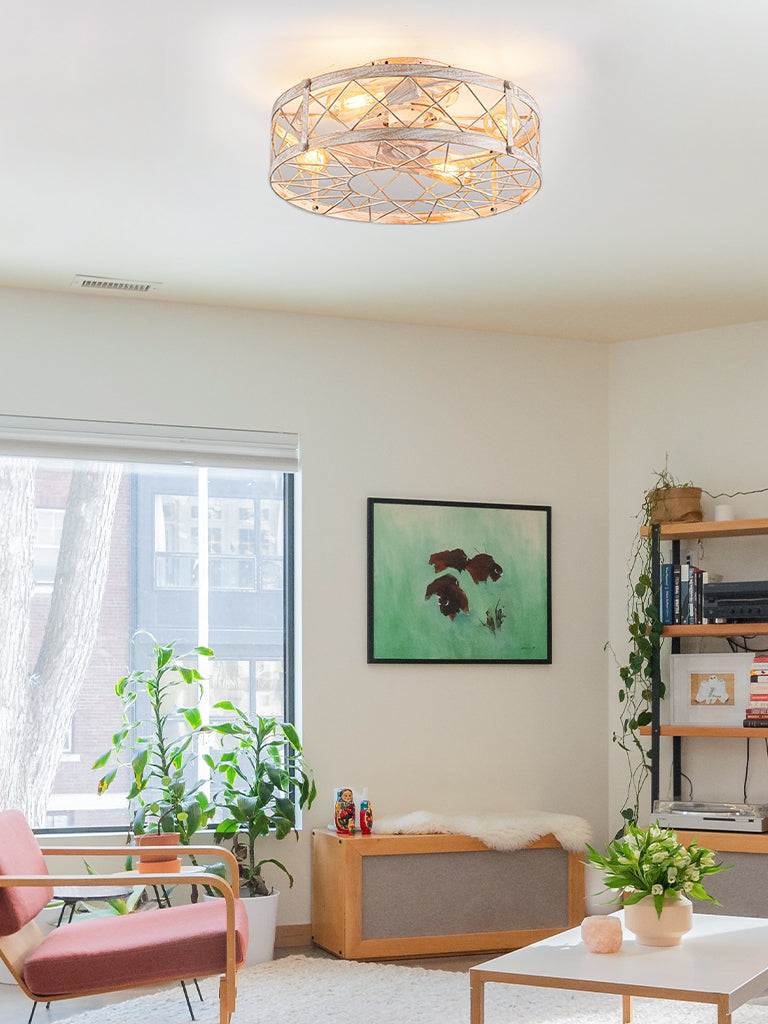 Davian With Remote Ceiling Fan Lamp - Lumpaz
