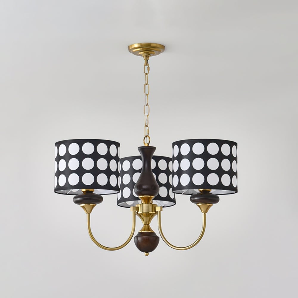 Black Polka Dots Chandelier - Lumpaz