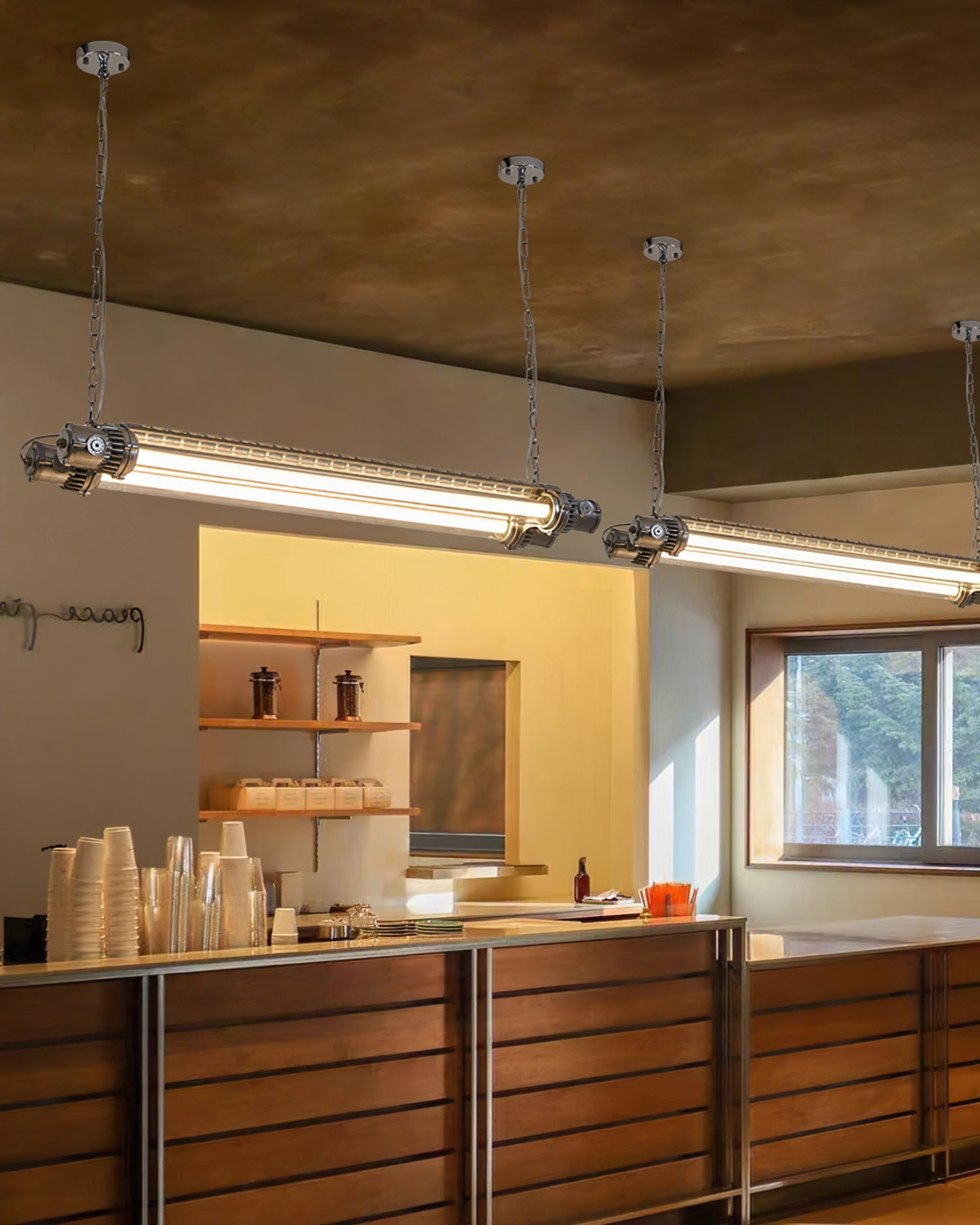 Double Tube Silver Chandelier - Lumpaz