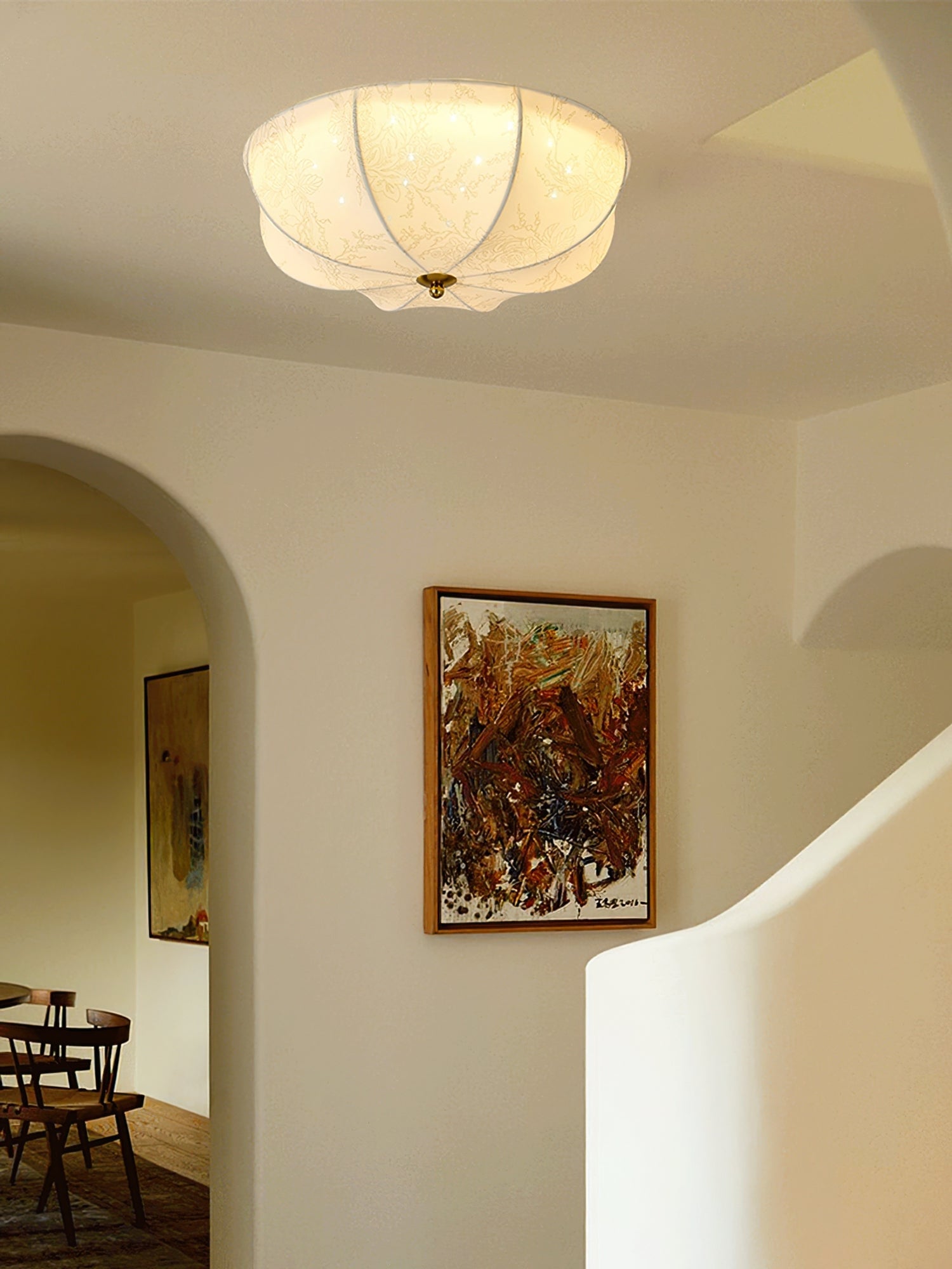 Orchid Fabric Ceiling Lamp - Lumpaz