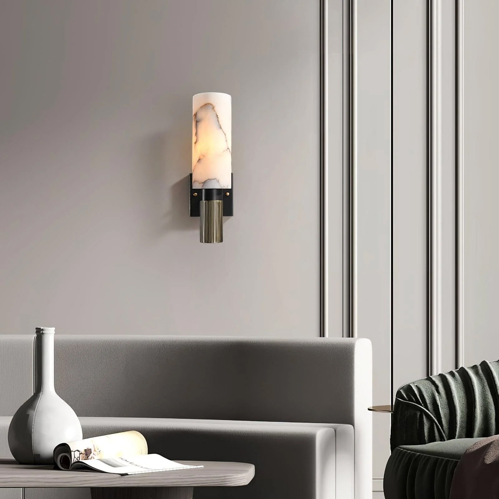 Torch Alabaster Wall Lamp - Lumpaz