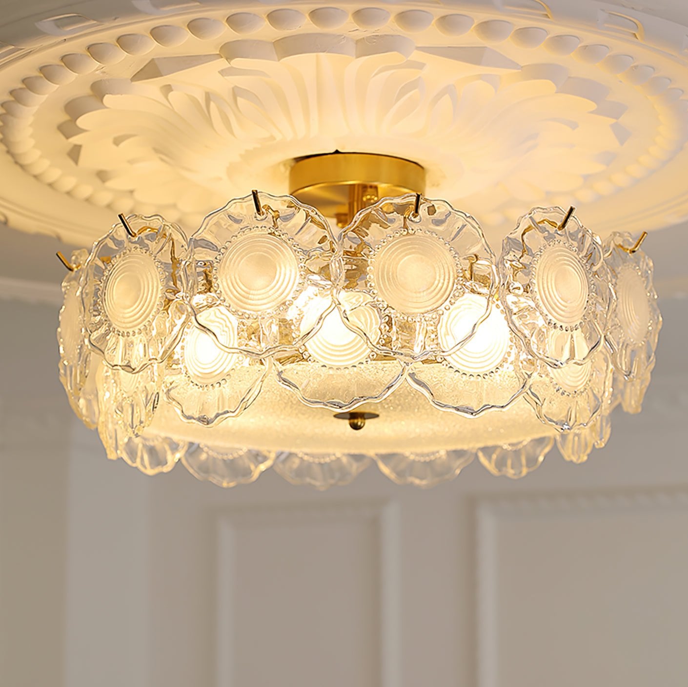 Pobllem Glass Ceiling Lamp - Lumpaz