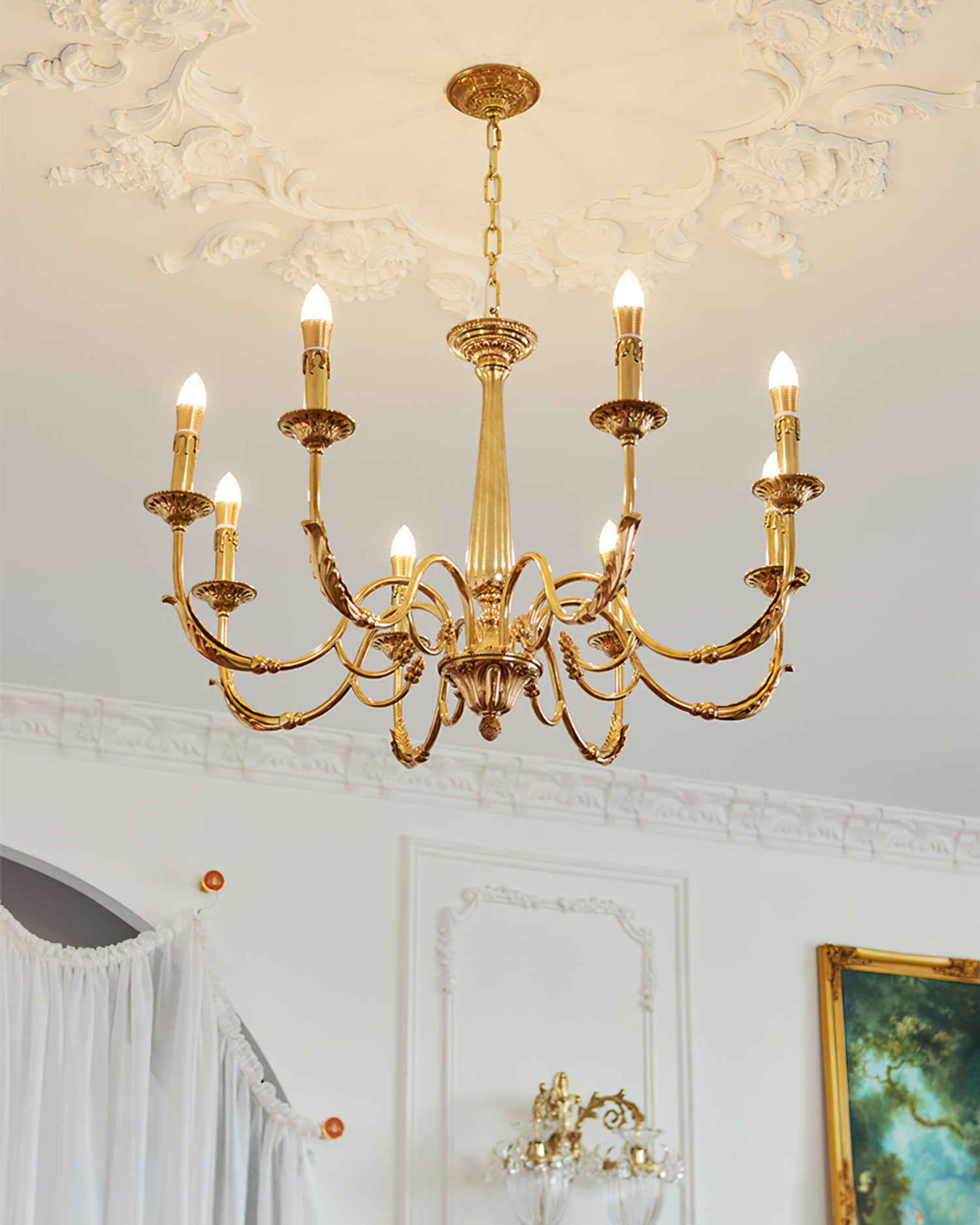 Candle Brass Chandelier - Lumpaz