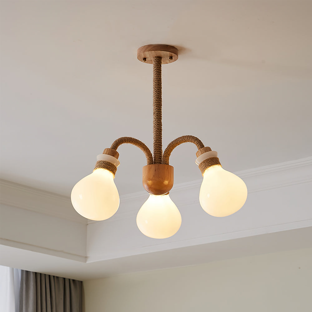 Hemp Rope Chandelier - Lumpaz