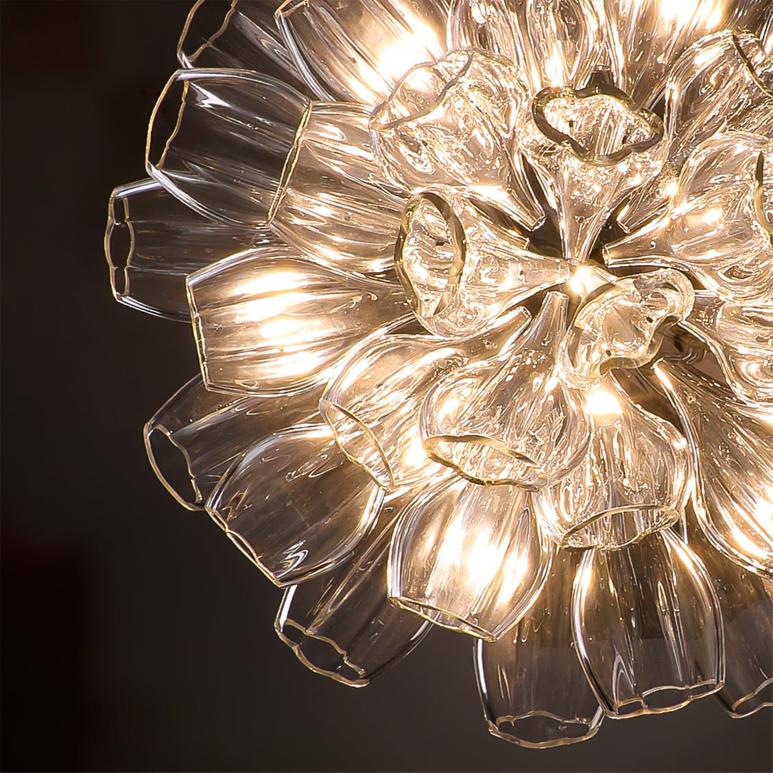 Glass Lotus Chandelier - Lumpaz