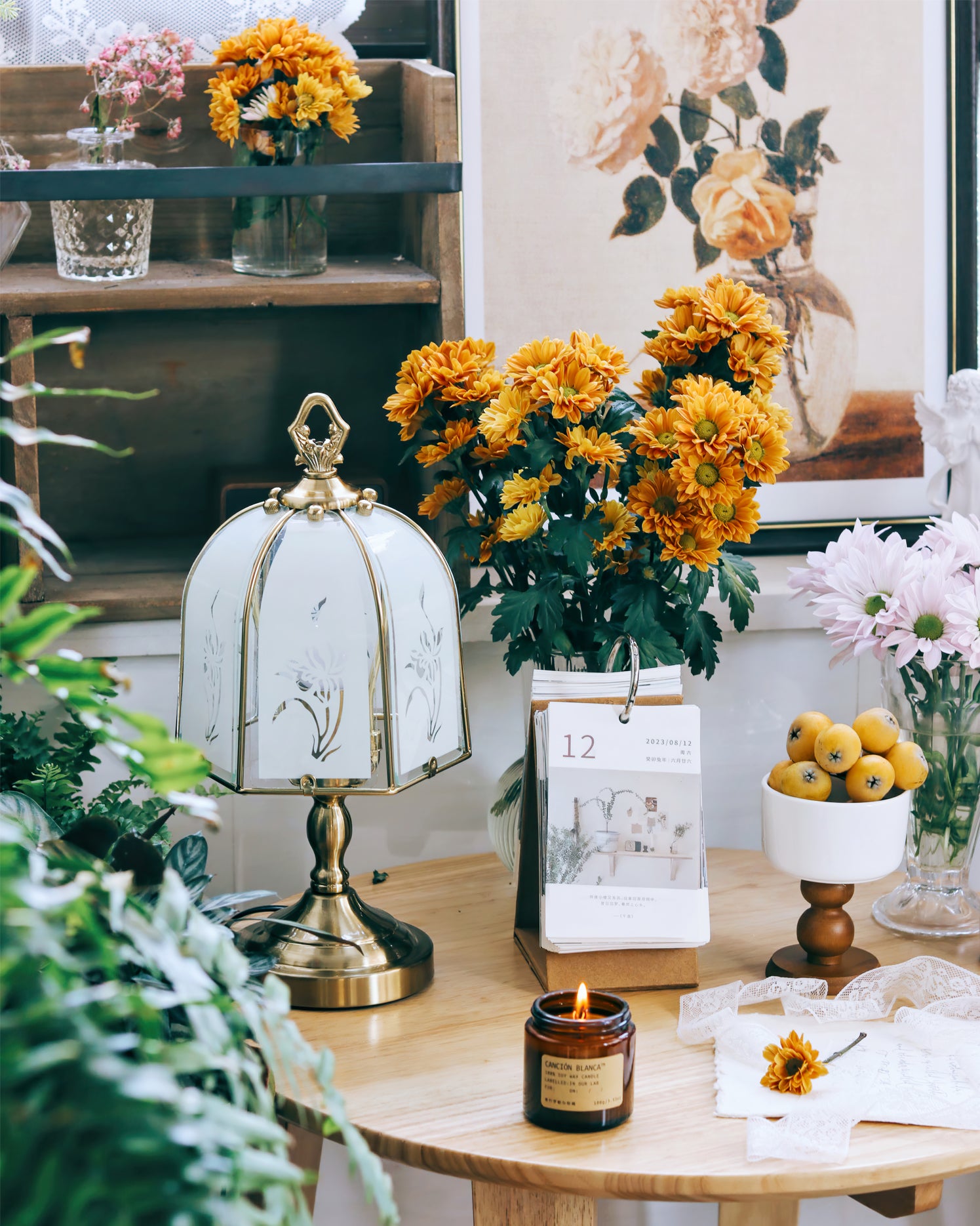 Orchid Glass Table Lamp - Lumpaz