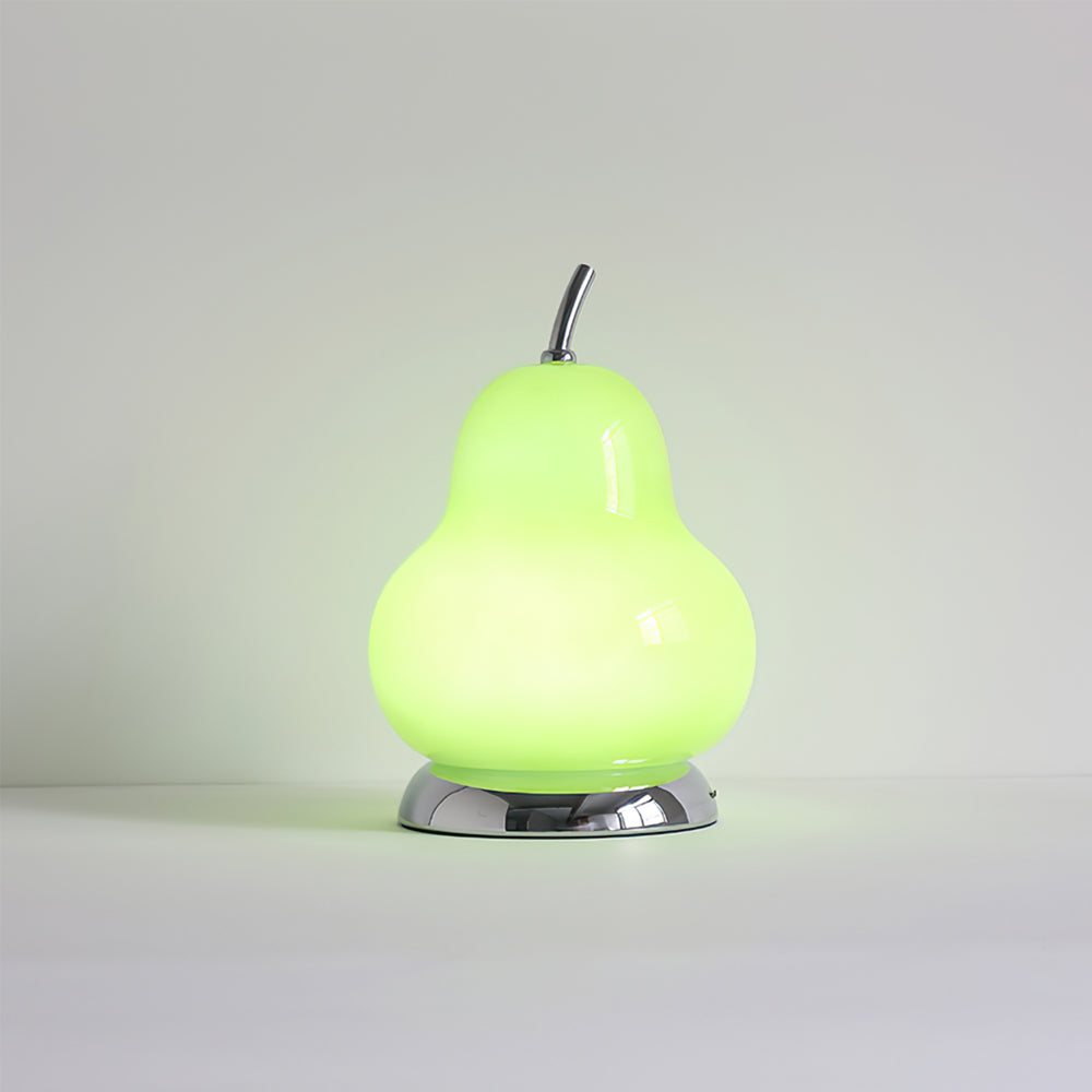 Pear Glass Built-in Battery Table Lamp - Lumpaz