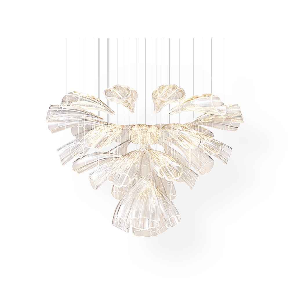 Glass Lotus Chandelier - Lumpaz