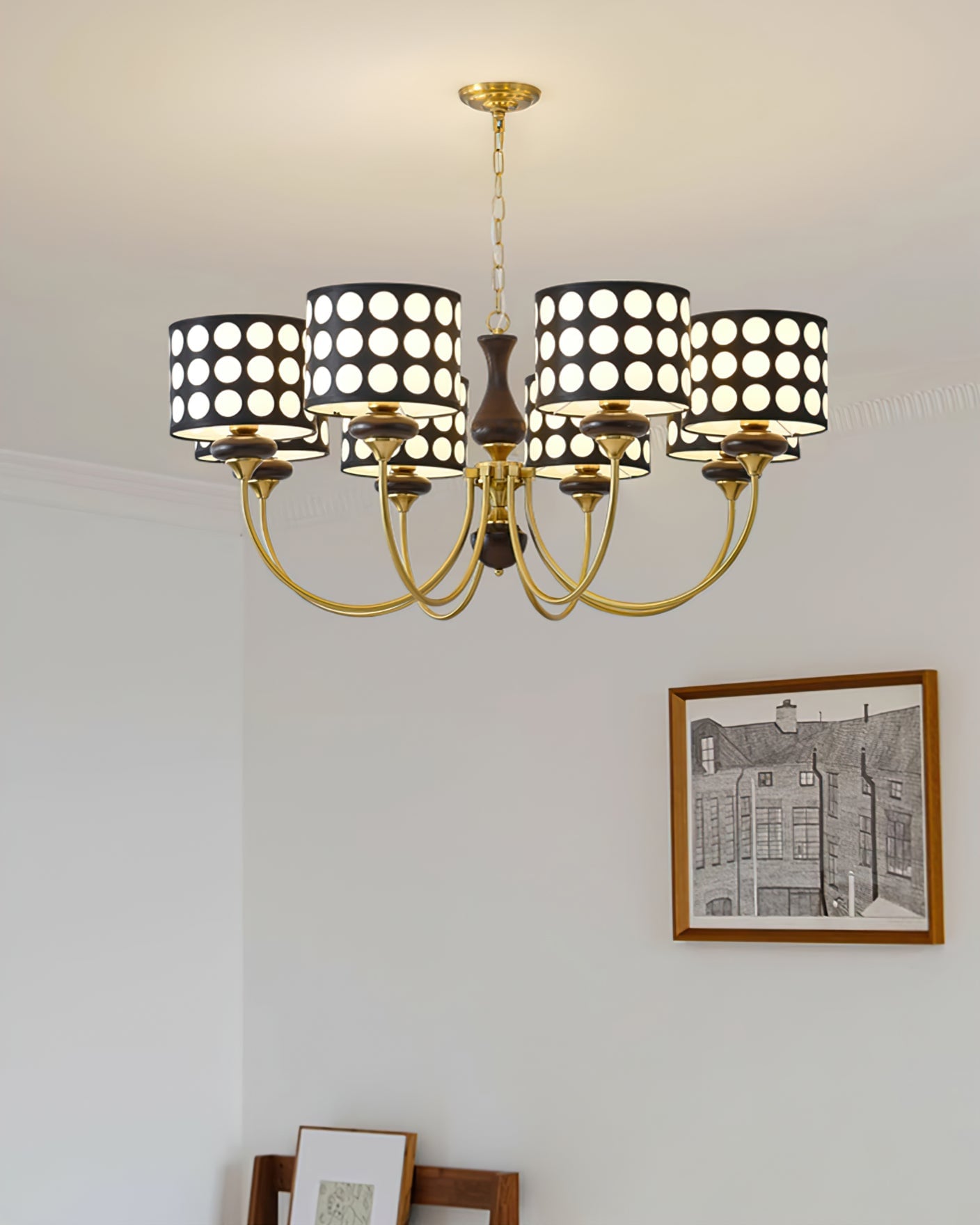 Black Polka Dots Chandelier - Lumpaz