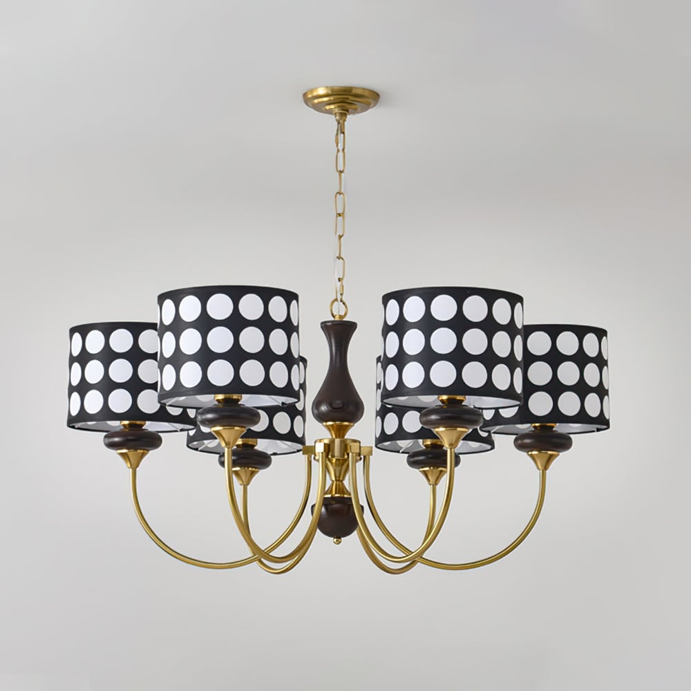 Black Polka Dots Chandelier - Lumpaz