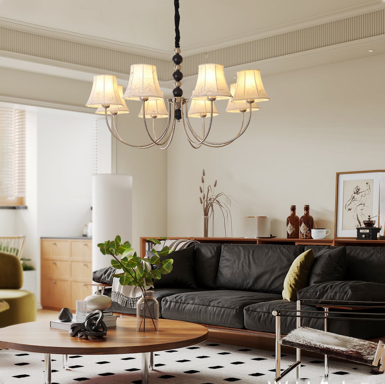 Orchid Fabric Chandelier - Lumpaz