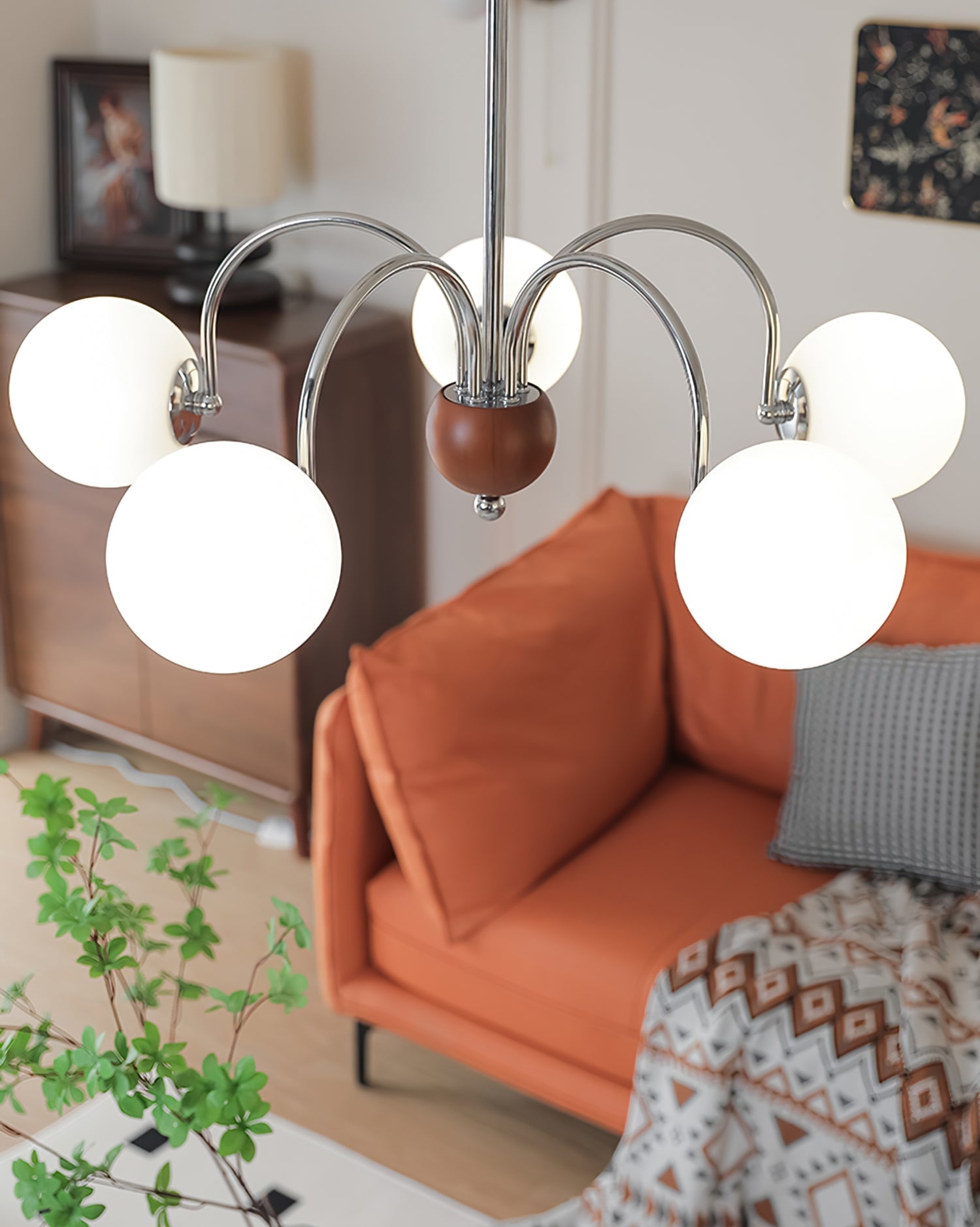 Polpgne Chrome Chandelier - Lumpaz