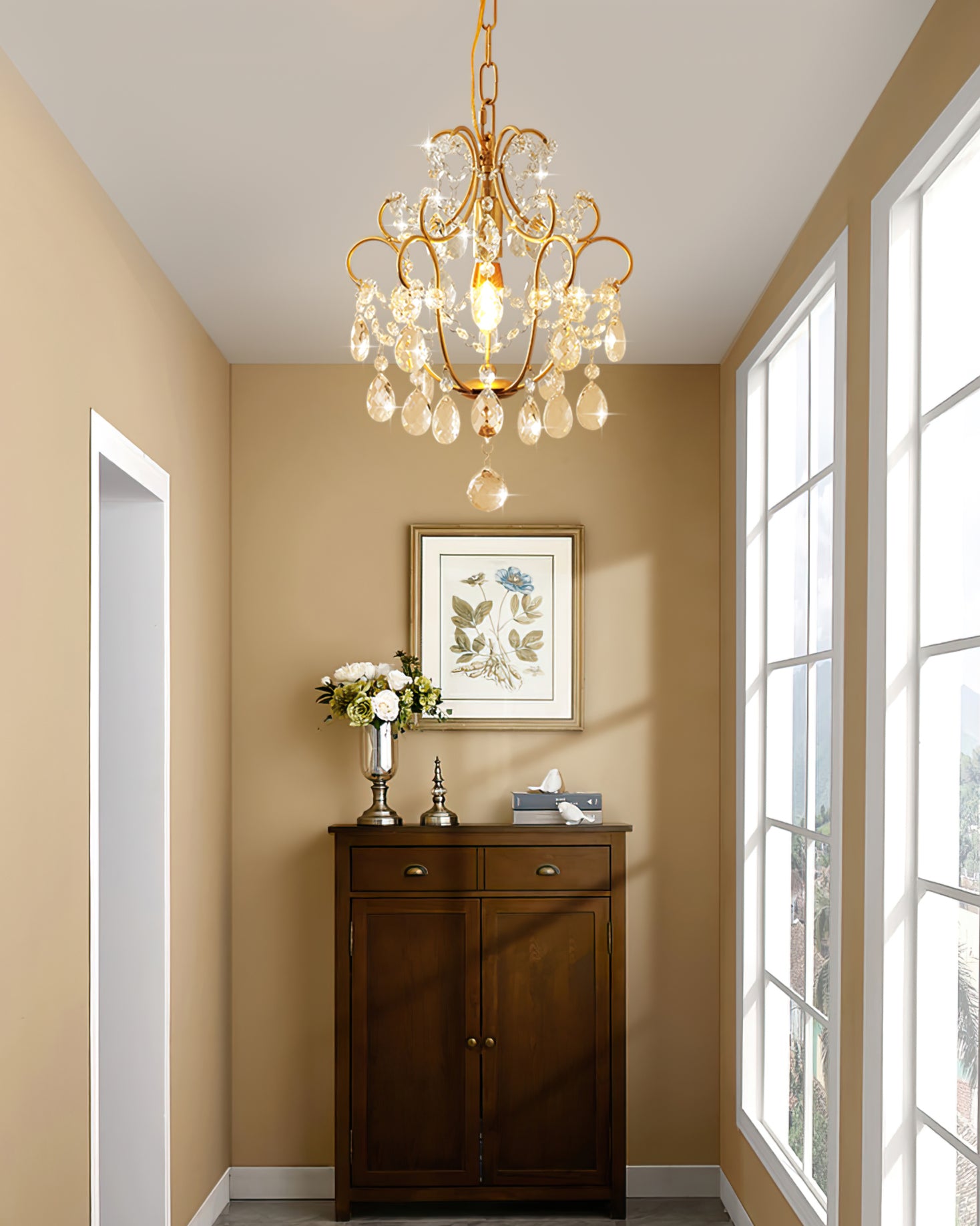 Gilded Crystal Pendant Lamp - Lumpaz