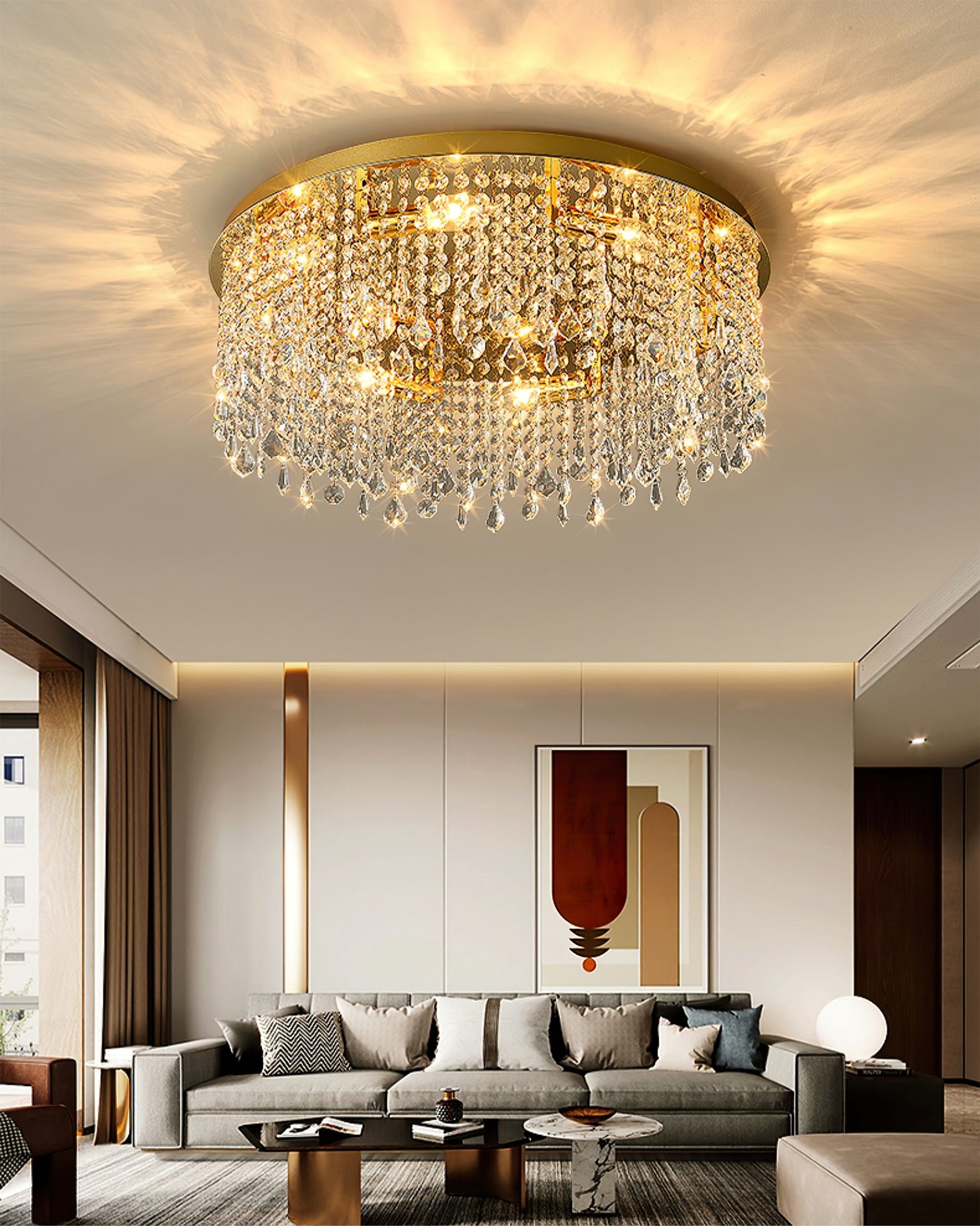 Beirio Crystal Ceiling Lamp - Lumpaz