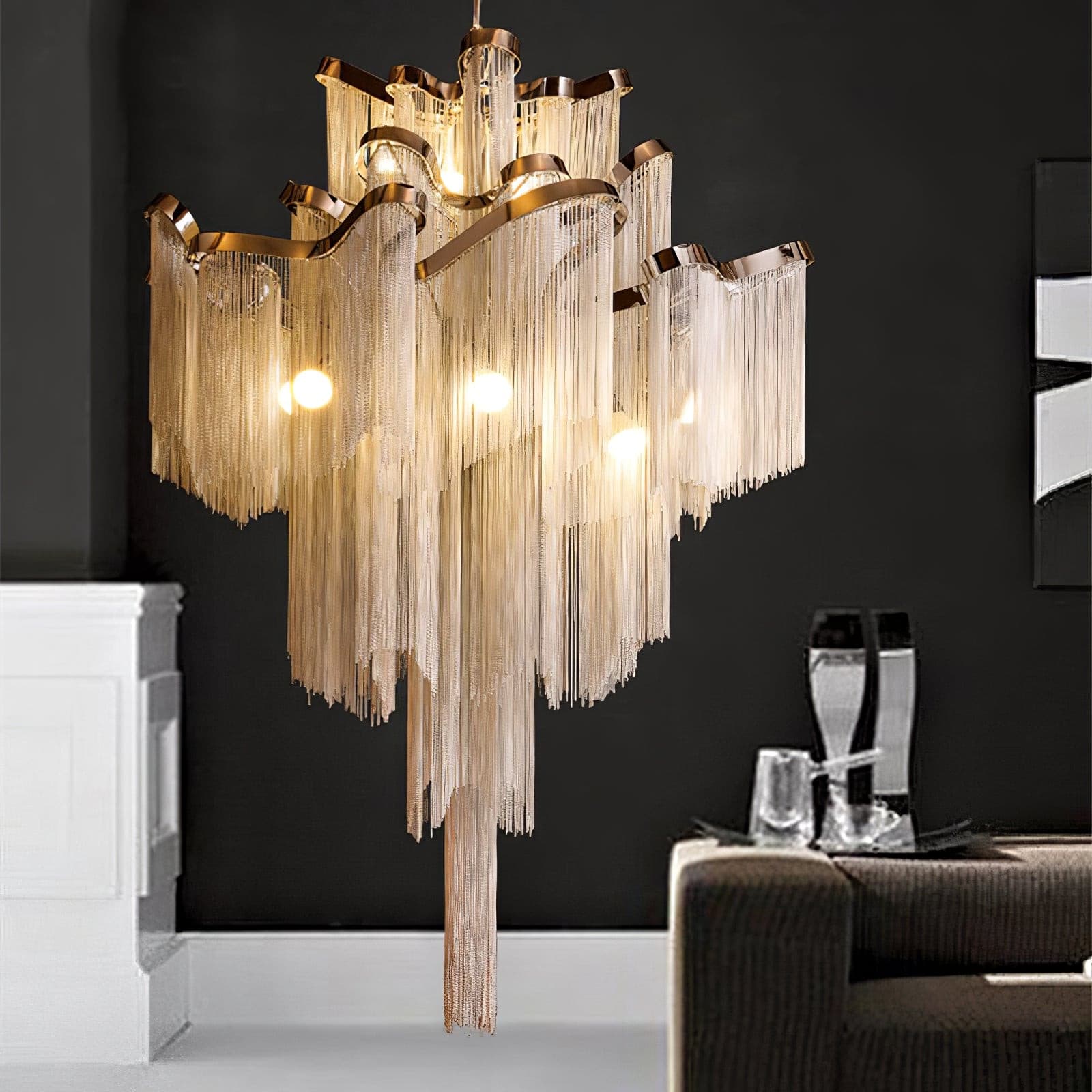 Fringe Chandelier - Lumpaz