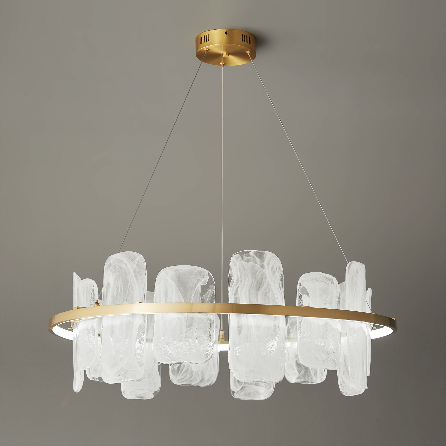 Mille Round Glass Chandelier - Lumpaz
