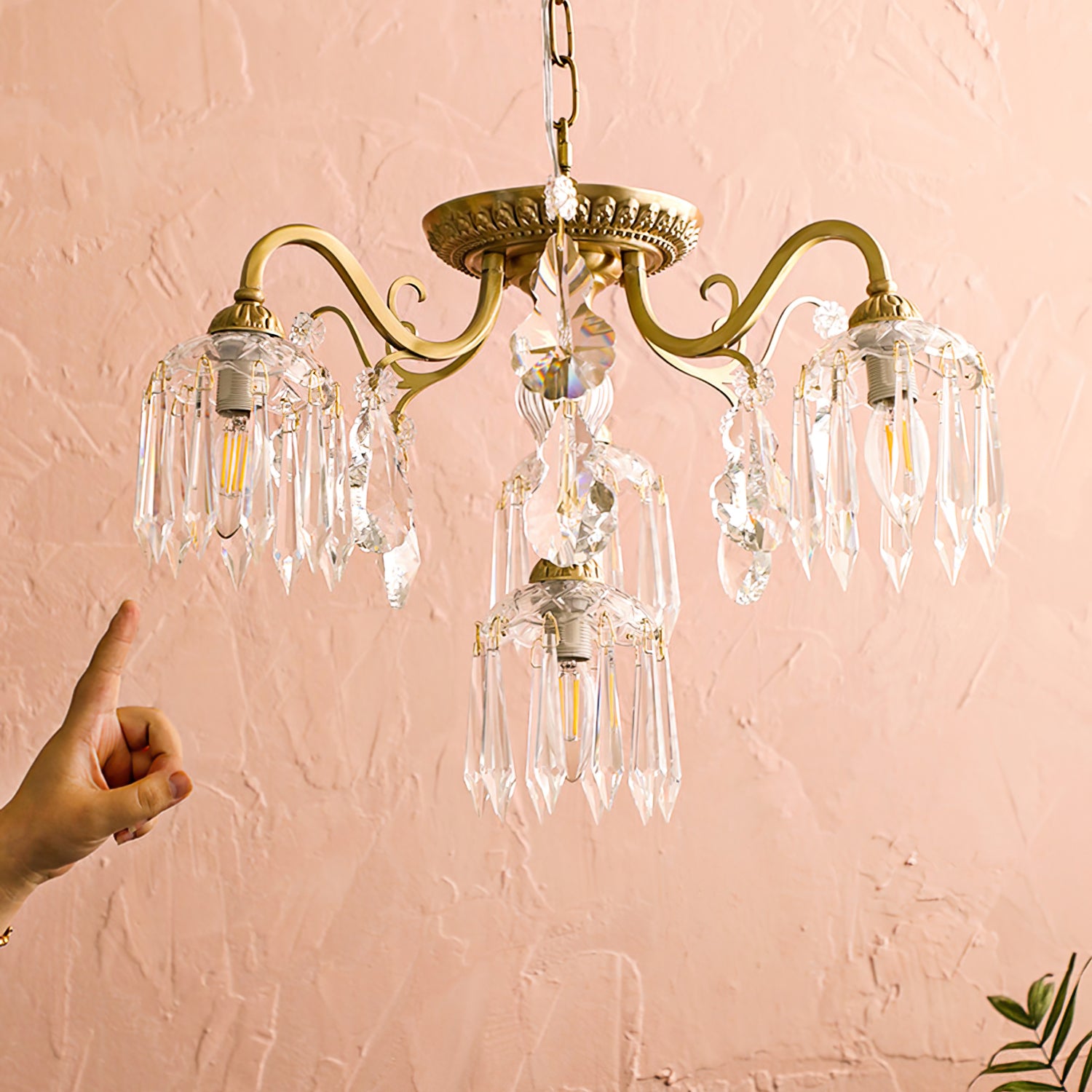 Astrid Droplet Glass Chandelier - Lumpaz