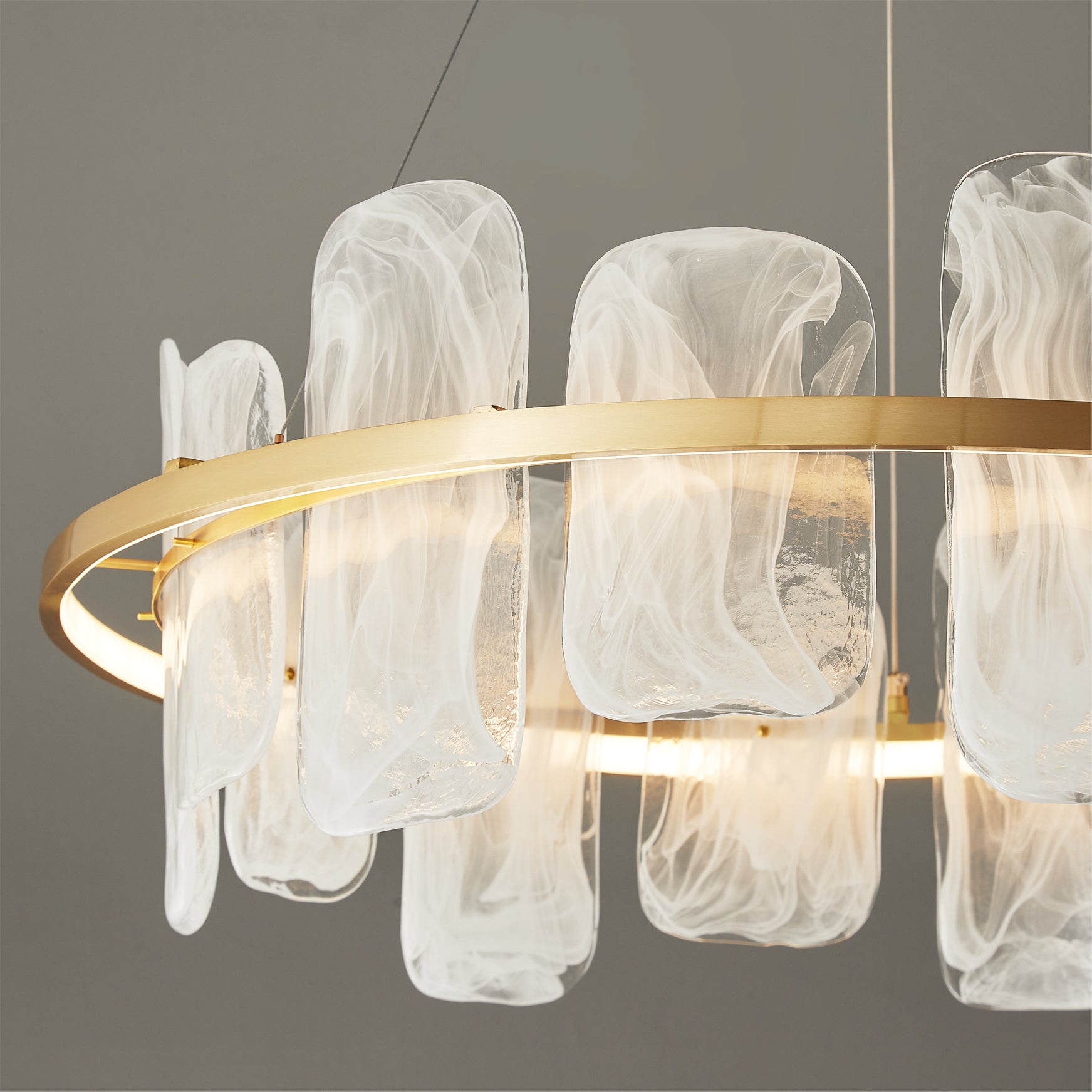 Mille Round Glass Chandelier - Lumpaz