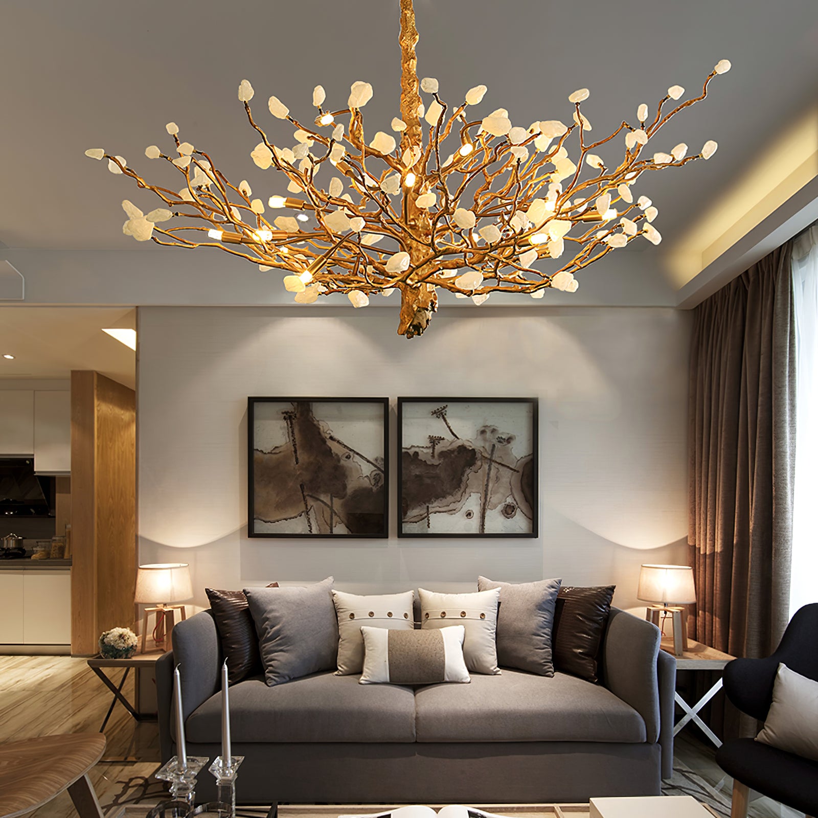 Gemstone Branch Chandelier - Lumpaz