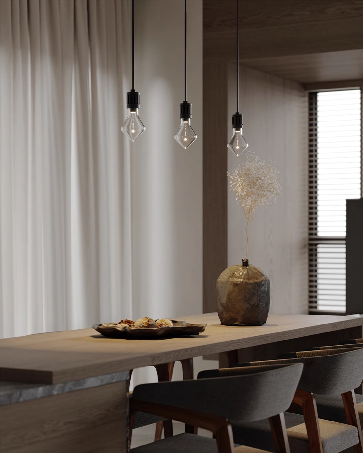 Diamond Glass Pendant Lamp - Lumpaz