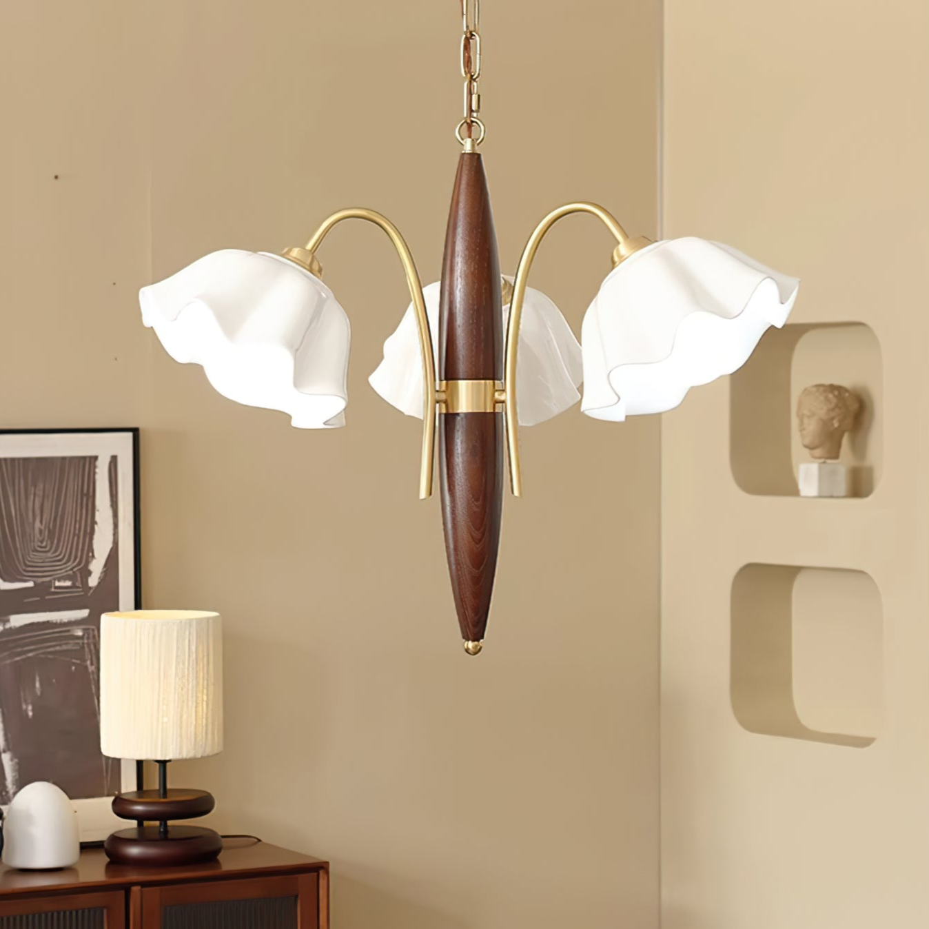 Olina Flower Ceramics Chandelier - Lumpaz