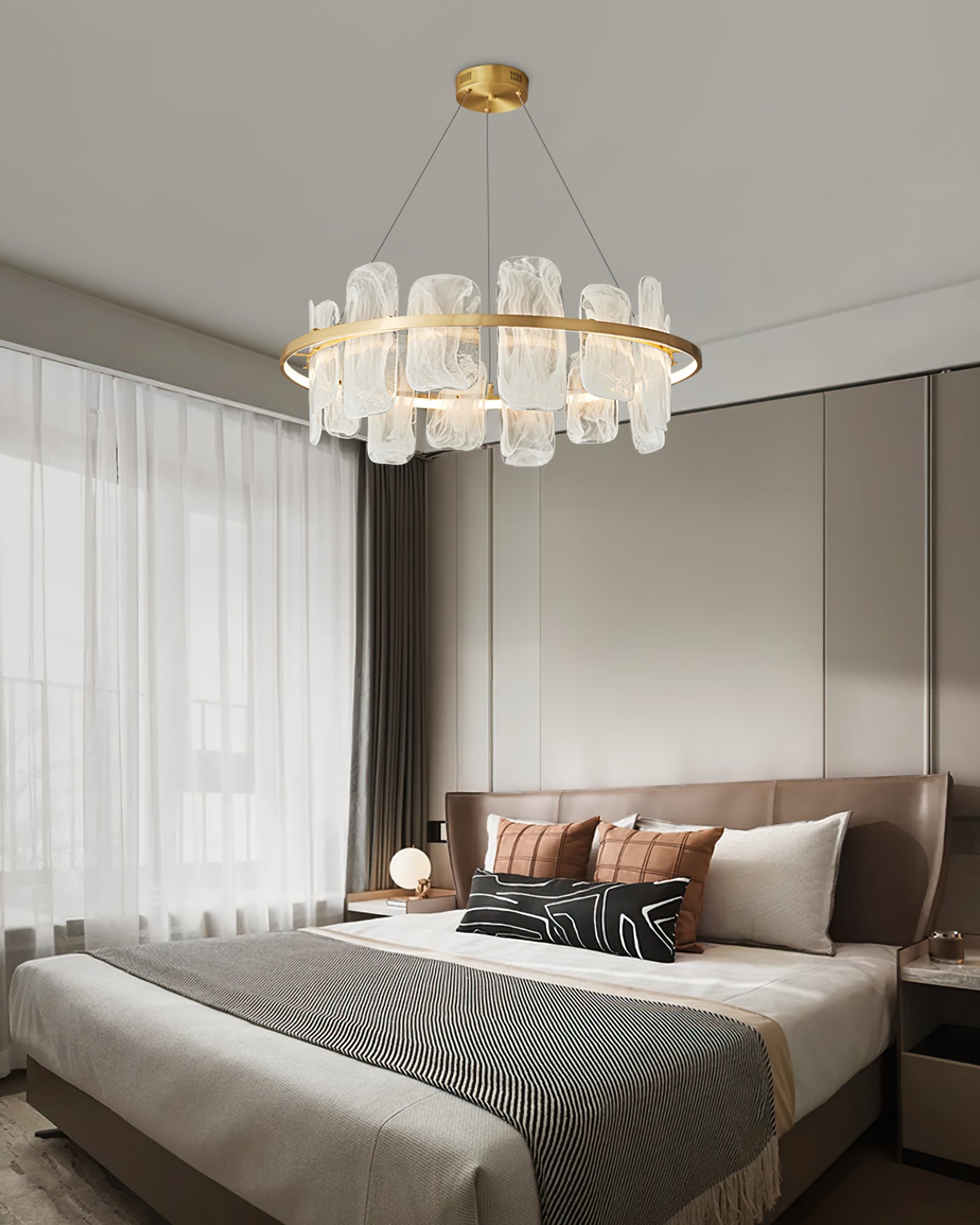 Mille Round Glass Chandelier - Lumpaz