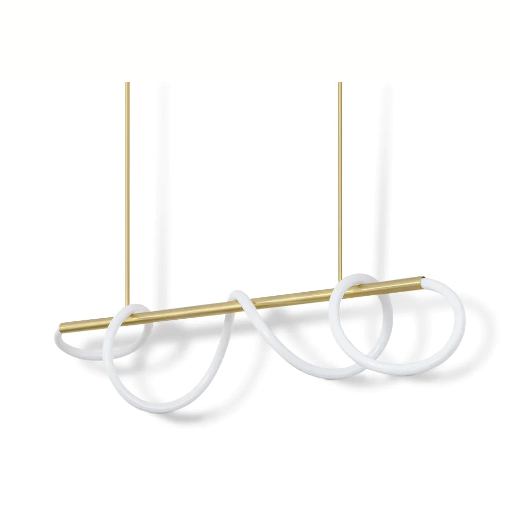 Serpentine Glow Gold Chandelier - Lumpaz