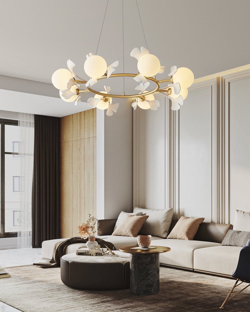 Allanie Gingko Round Chandelier - Lumpaz