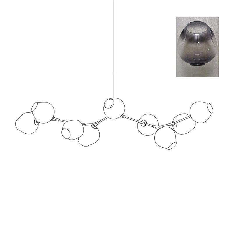 Perry Globe Horizontal Chandelier - Lumpaz