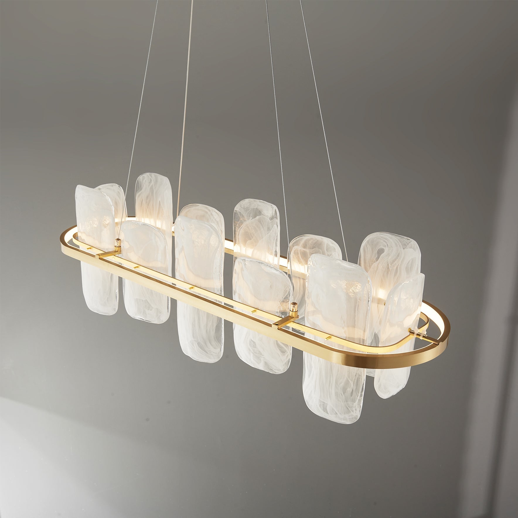 Mille Long Glass Chandelier - Lumpaz