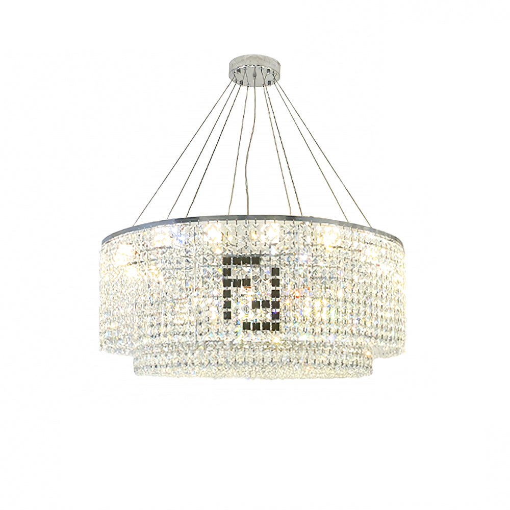 Liliana Round Crystal Chandelier - Lumpaz