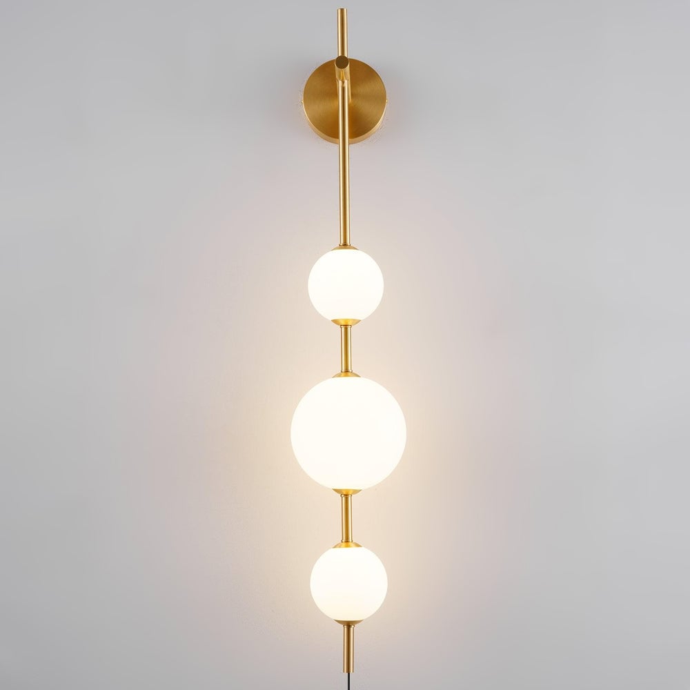 Vertical Globe Plug In Wall Lamp - Lumpaz