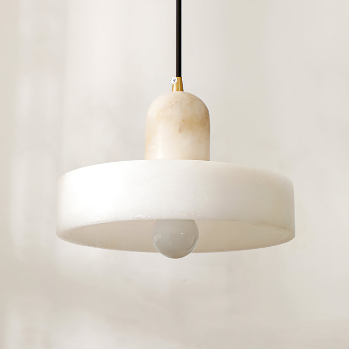 Disc Orb Alabaster Pendant Lamp - Lumpaz