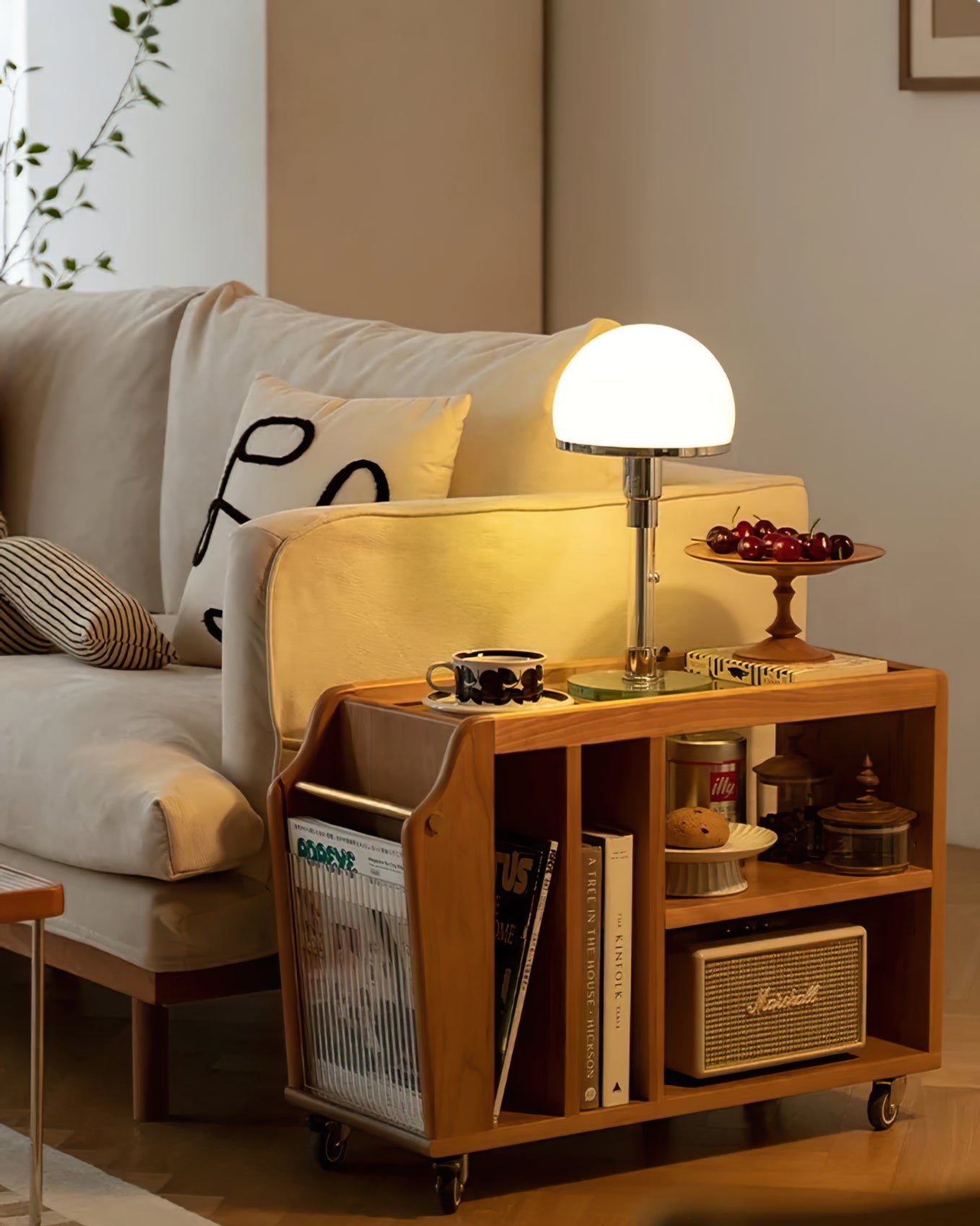 Hemispherical Chrome Table Lamp - Lumpaz