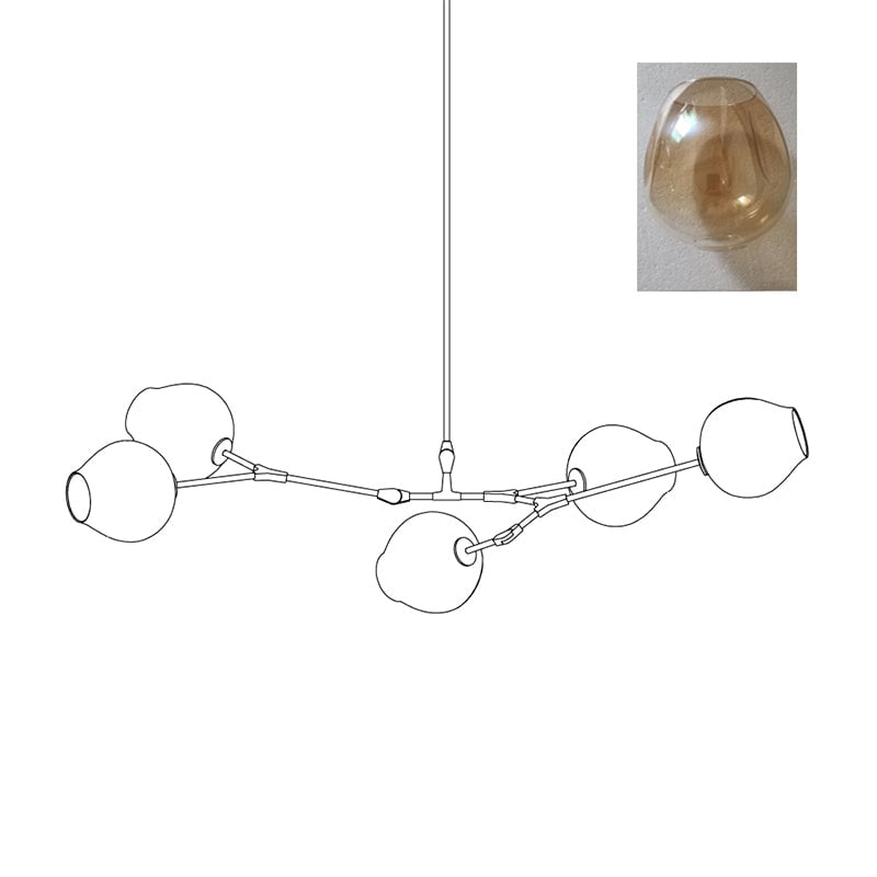 Perry Globe Horizontal Chandelier - Lumpaz