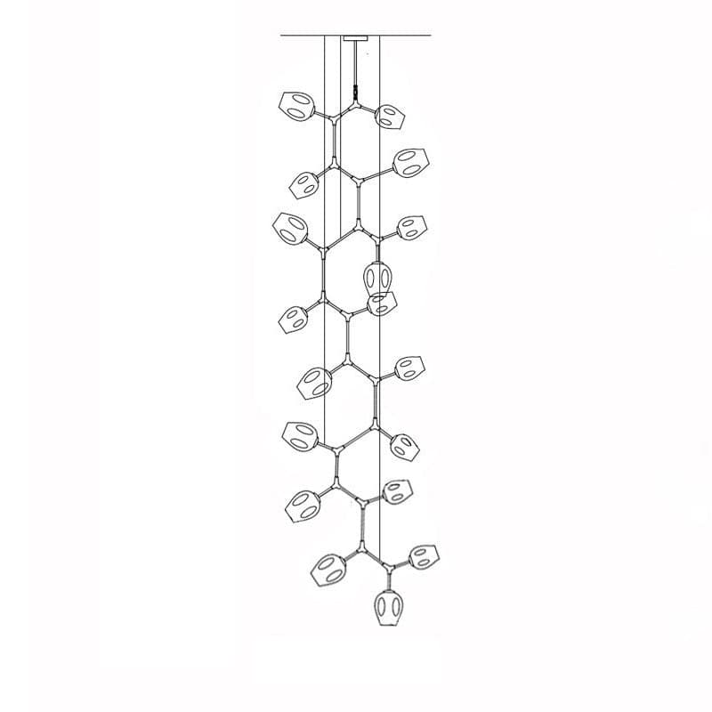 Perry Globe Vertical Chandelier - Lumpaz