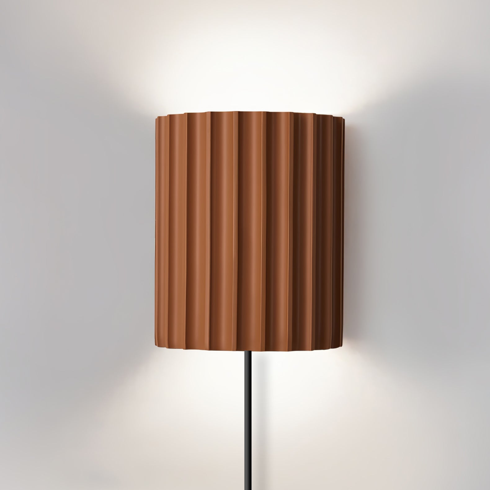 Fluted Resin Plug In Wall Lamp - Lumpaz