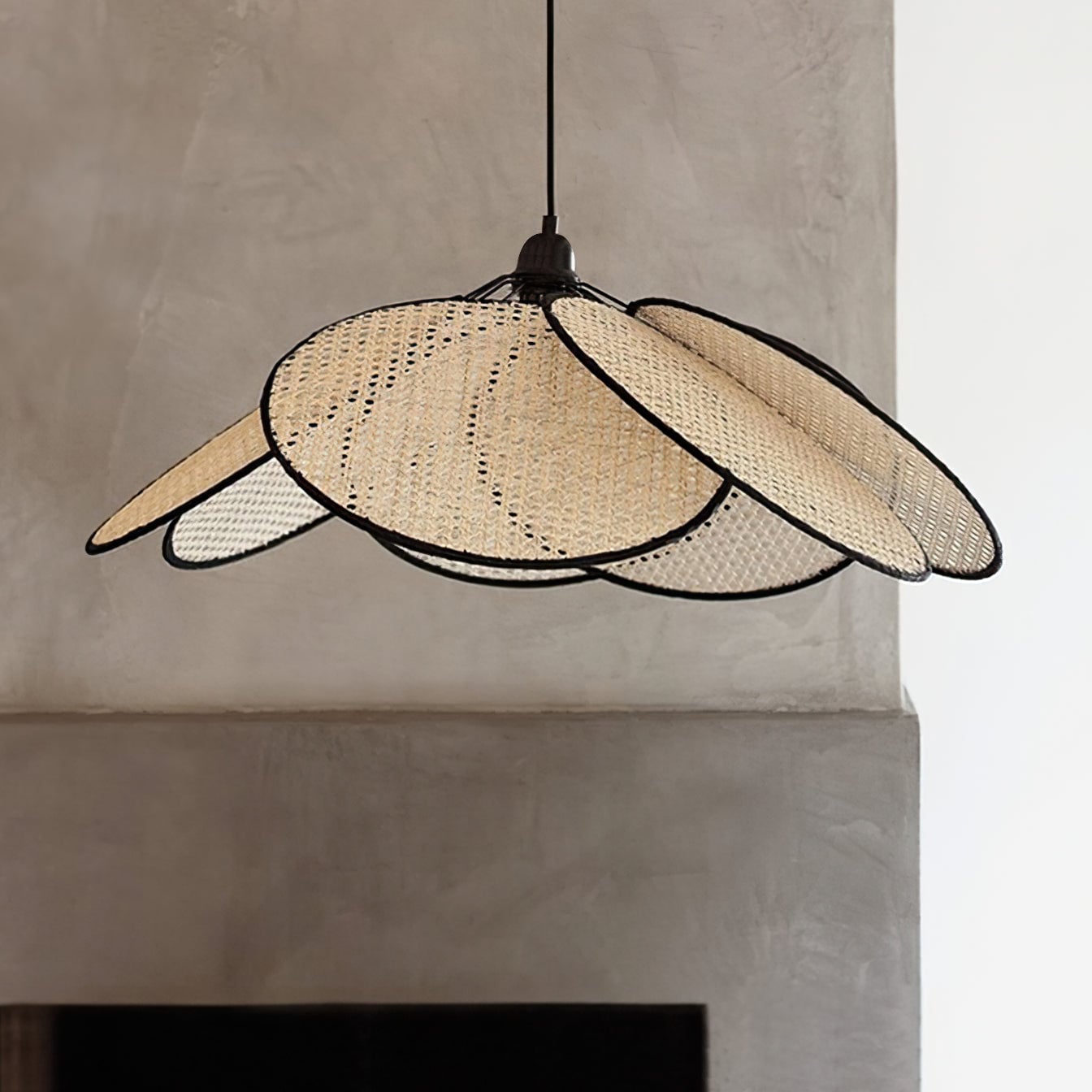 Campbell Rattan Pendant Lamp - Lumpaz