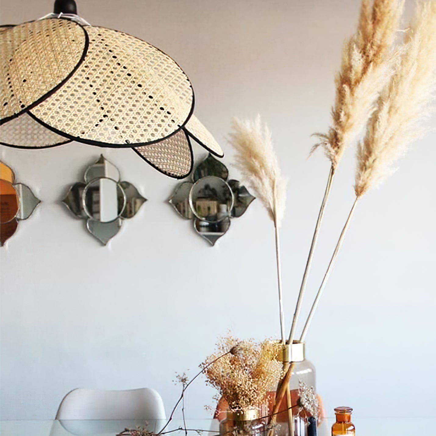 Campbell Rattan Pendant Lamp - Lumpaz