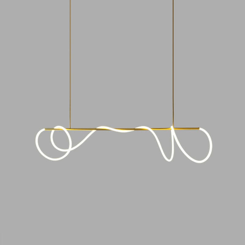 Serpentine Glow Gold Chandelier - Lumpaz
