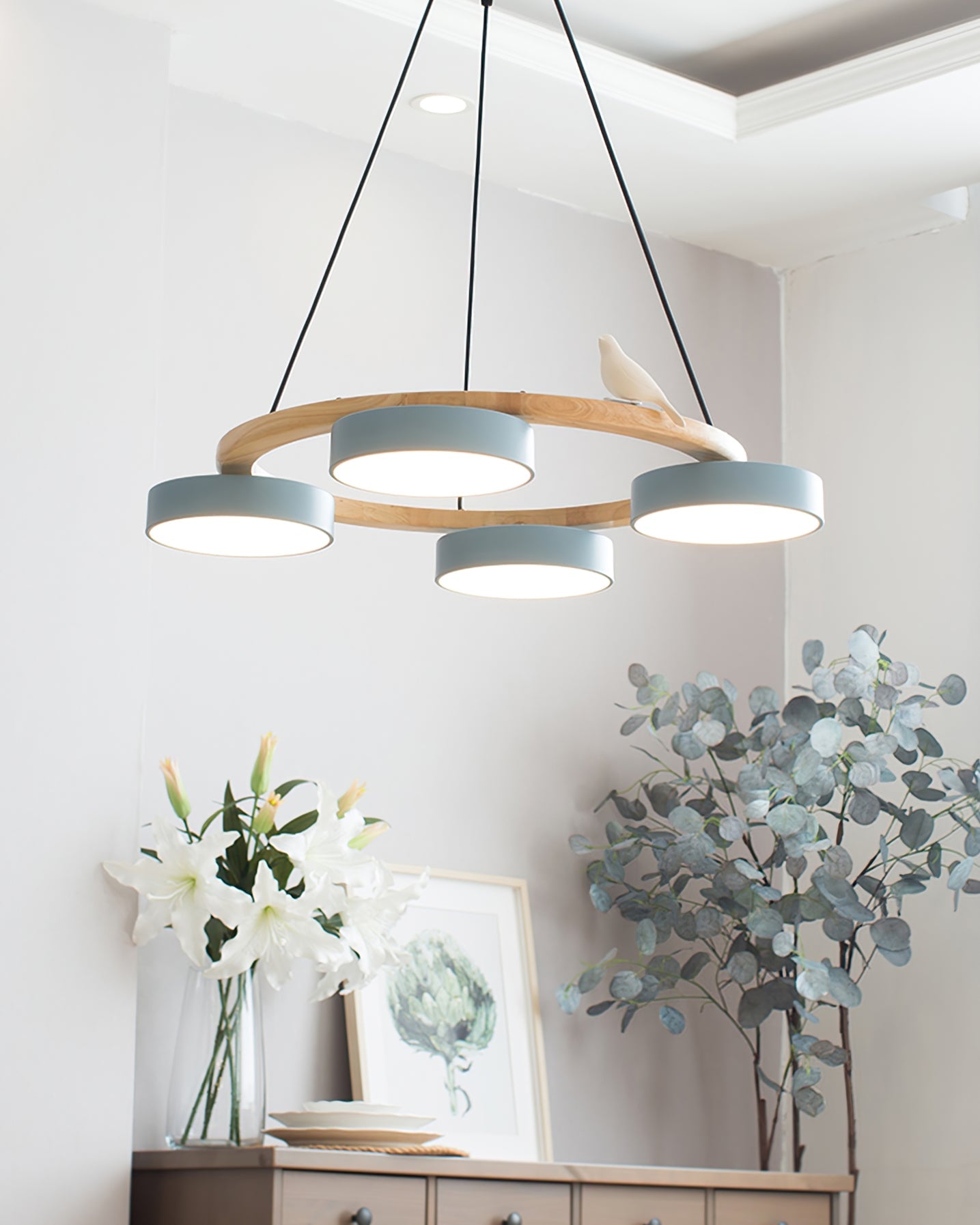 Sienna Bird Round Chandelier - Lumpaz