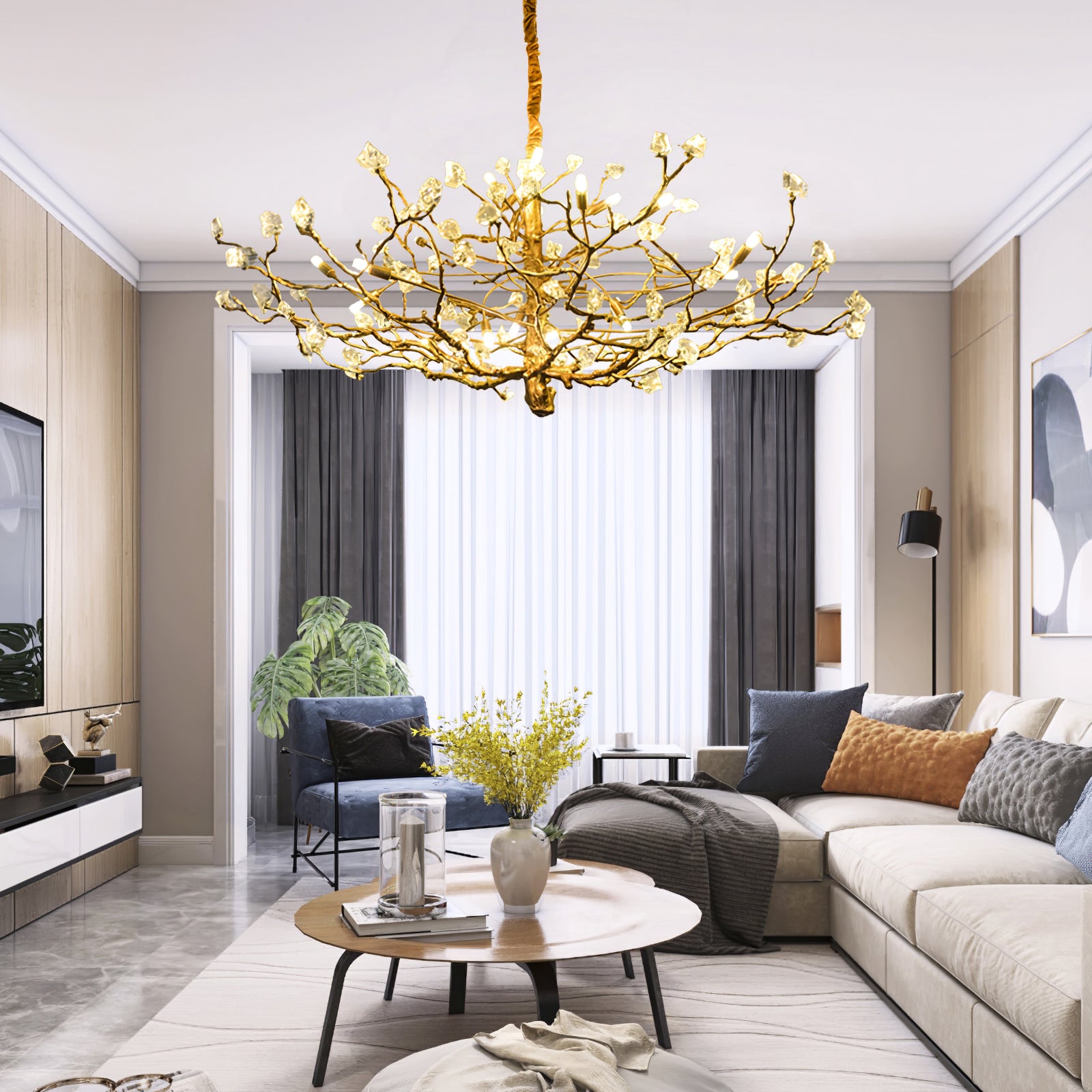 Gemstone Branch Chandelier - Lumpaz