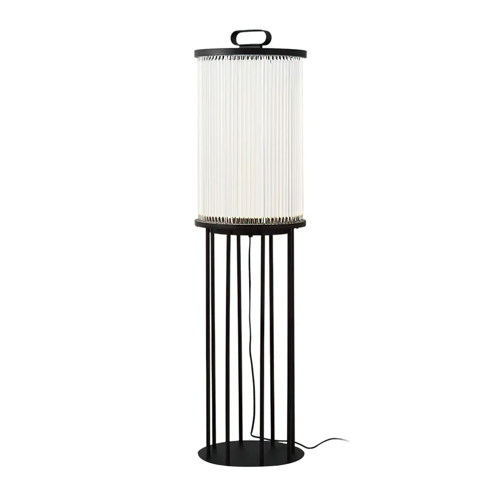 Line Glass Lantern Solar Floor Lamp - Lumpaz