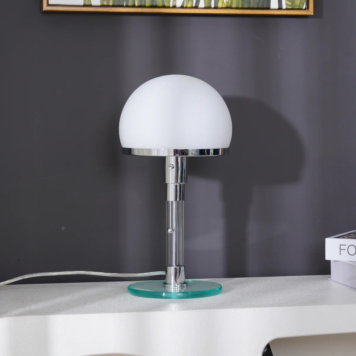 Hemispherical Chrome Table Lamp - Lumpaz