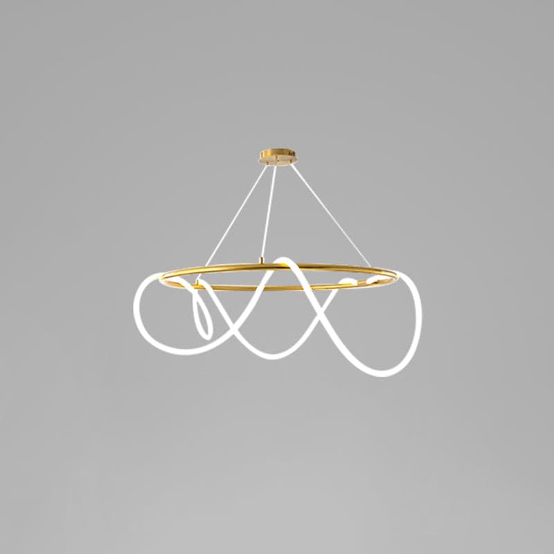 Serpentine Glow Gold Chandelier - Lumpaz