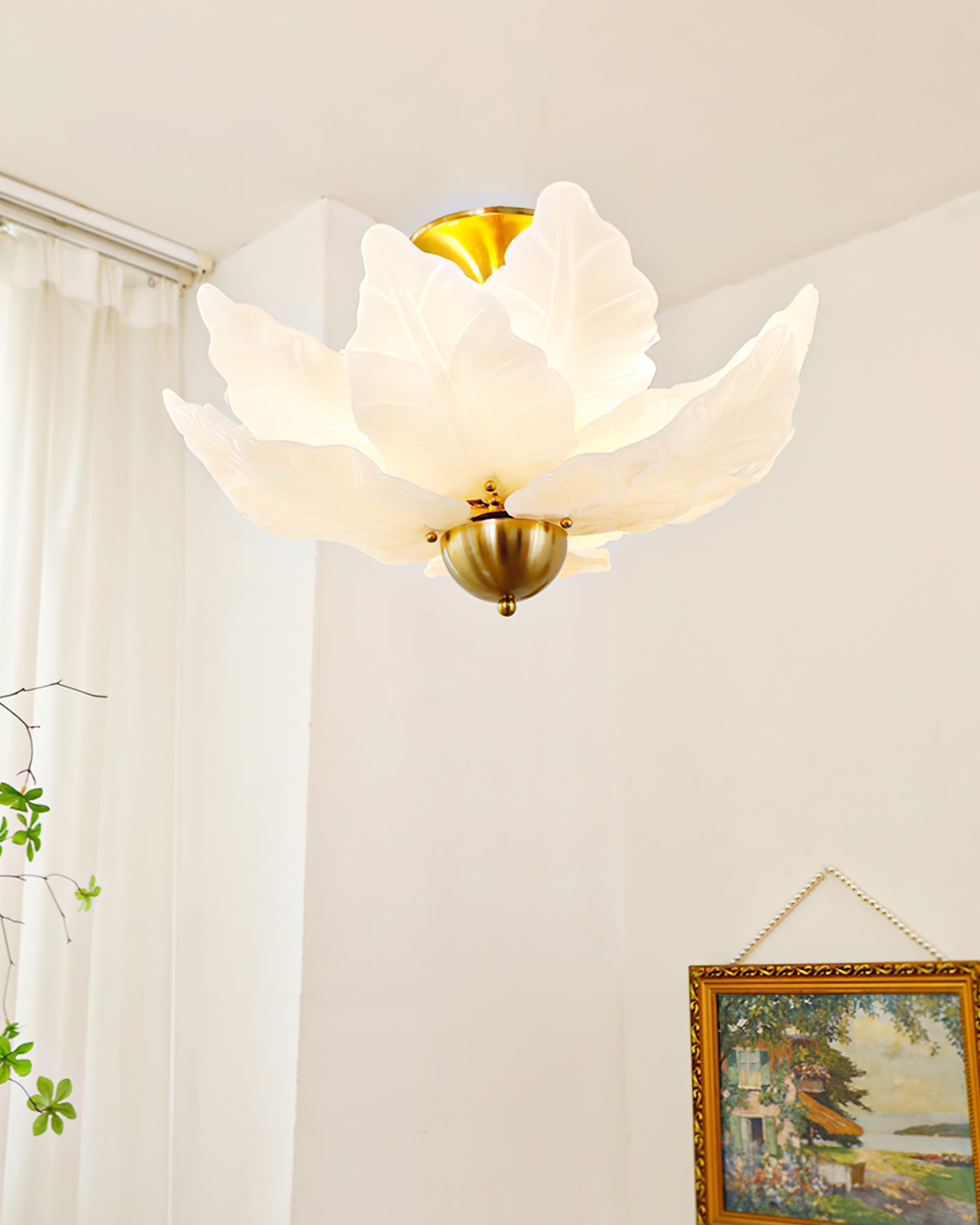 Leaf Glass Ceiling Lamp - Lumpaz