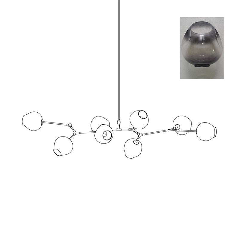 Perry Globe Horizontal Chandelier - Lumpaz