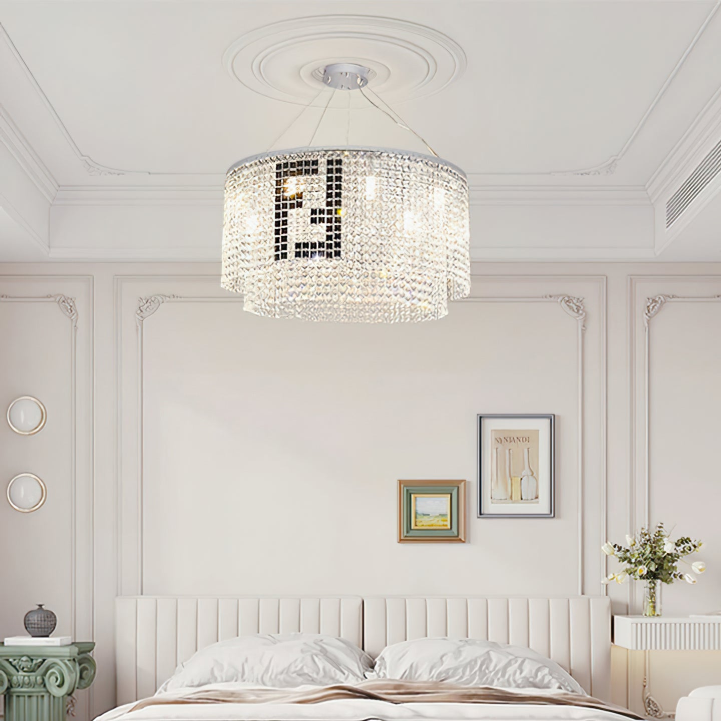 Liliana Round Crystal Chandelier - Lumpaz