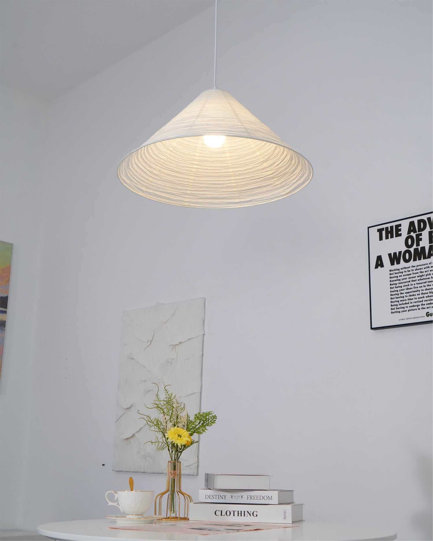 Cone Washi Pendant Light - Lumpaz