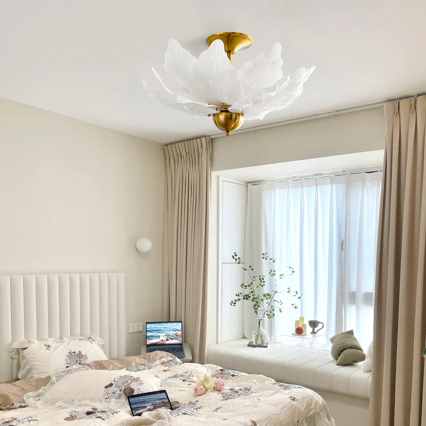 Leaf Glass Ceiling Lamp - Lumpaz